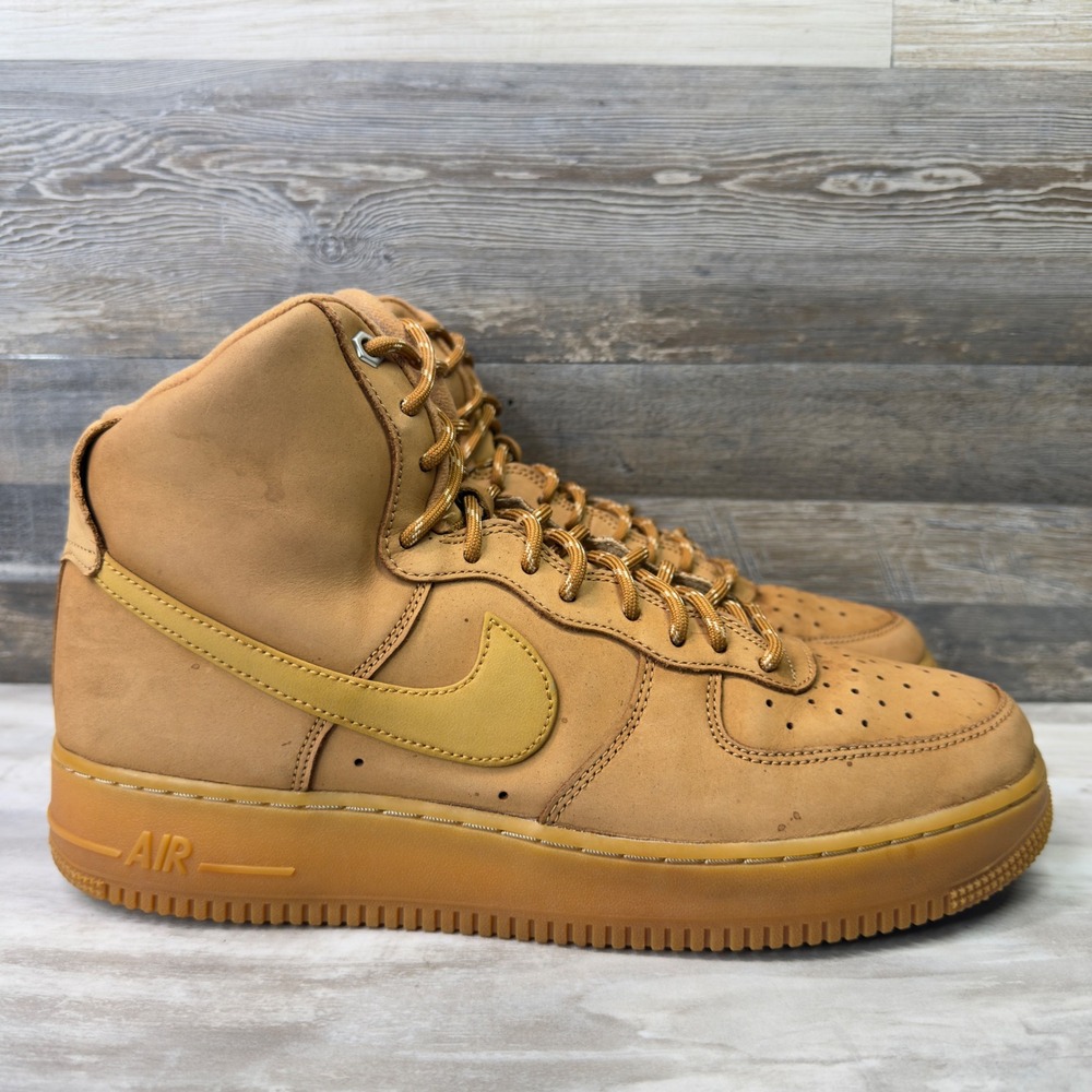 Nike Air Force 1‎ High Wheat Flax Wheat Gum Men's Size 10.5 Sneakers CJ9178-200